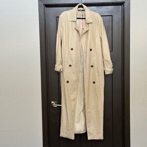 MISSGUIDED | faux leather trench coat